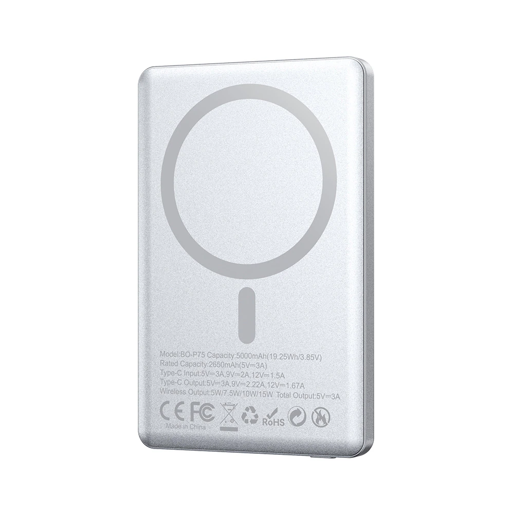 BWOO powerbank 10 000 mAh med trådlös laddning och PD 20 W, bild 2