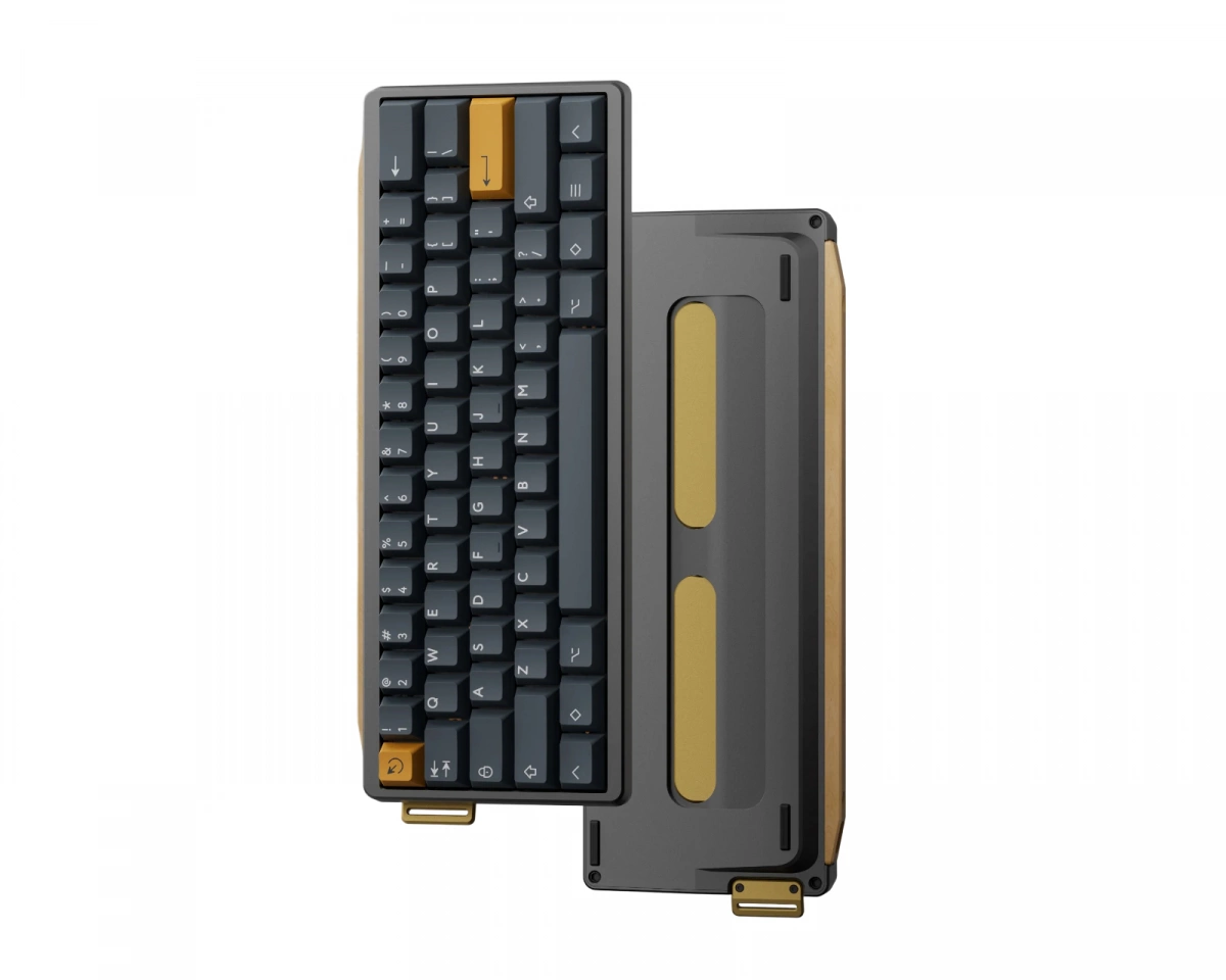KBDfans GT-60 - Anodized Gray with Maple Strip