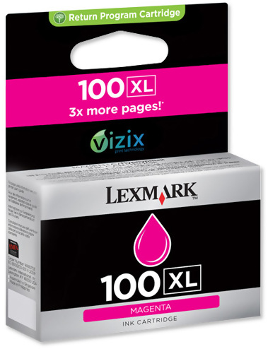 Lexmark Nr 100 XL Magenta bläckpatron