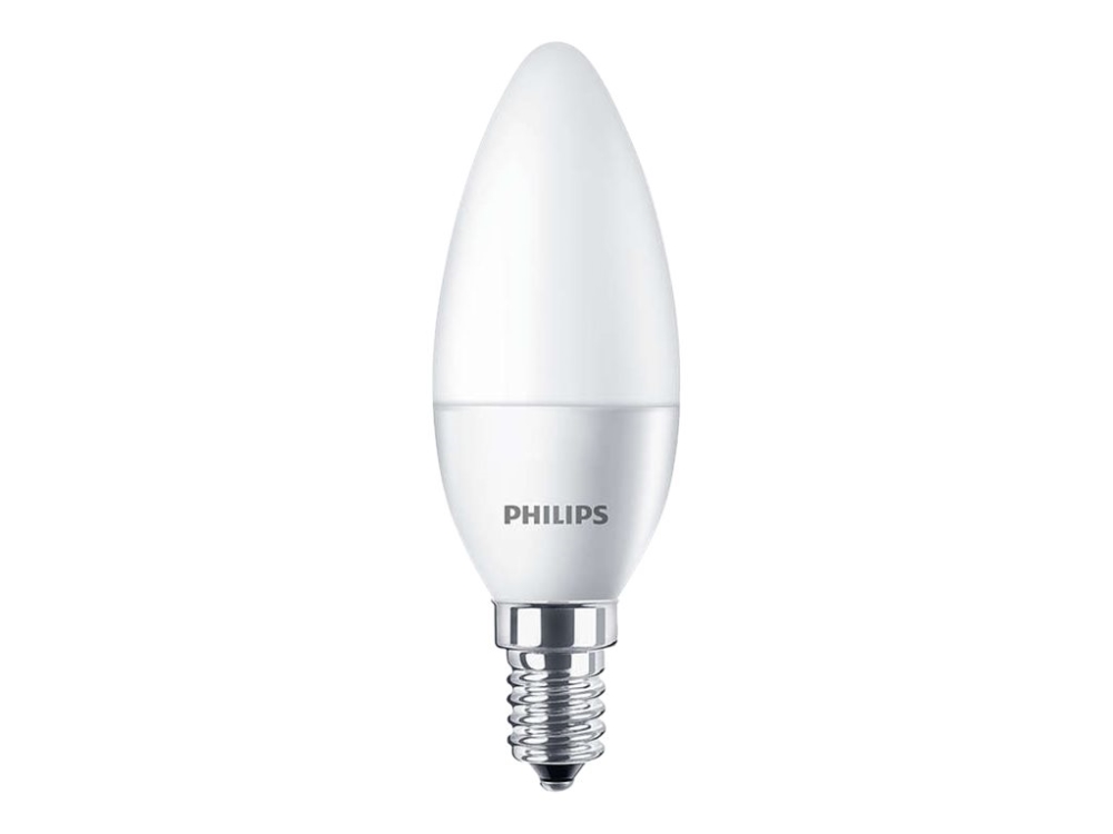 Philips CorePro LEDcandle - LED-glödlampa - form: B35 - glaserad finish - E14 - 4 W (motsvarande 25 W) - klass A+ - varmt vitt ljus - 2700 K