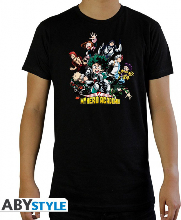 My Hero Academia Heroes T-Shirt Black (Large)