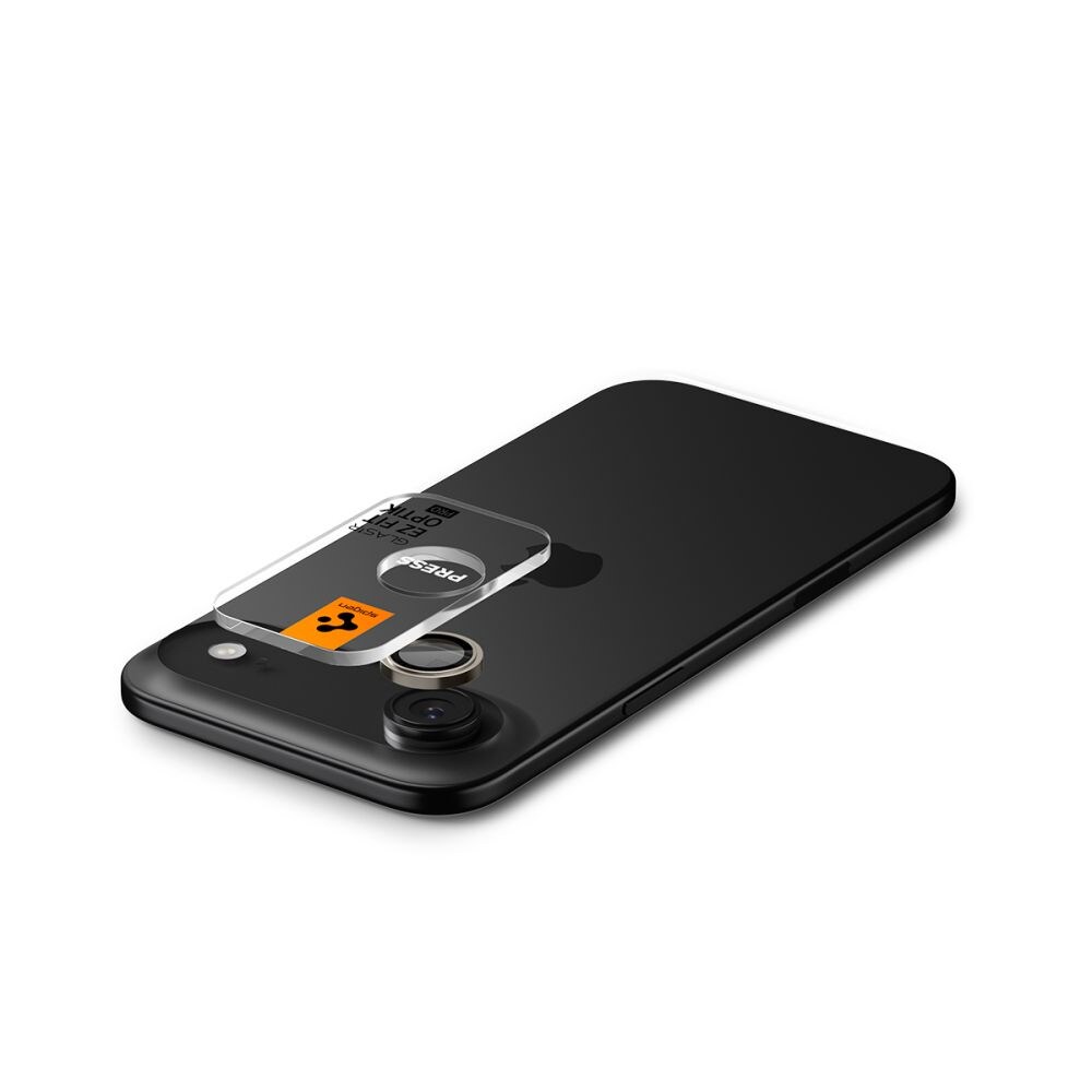 Spigen Optik Pro Glas.tR "EZ FIT" kameraskydd 2-pack för iPhone Air - Svart, bild 5