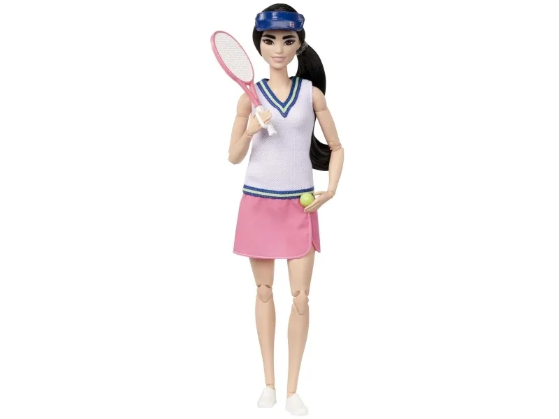 Barbie HKT73 ledad tennisdocka med racket och boll