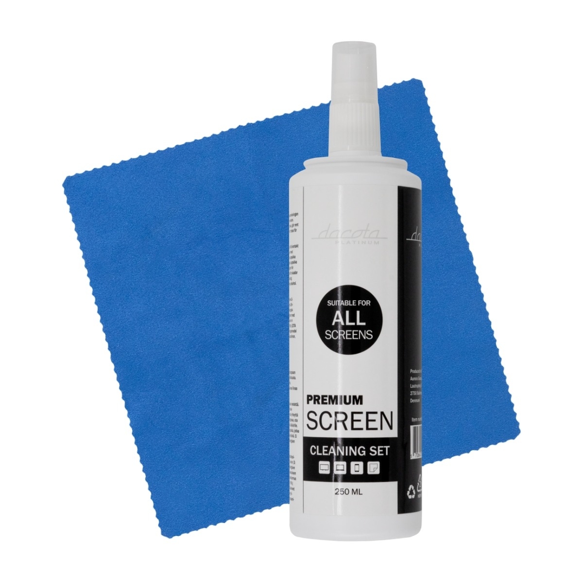 Dacota skärmrengöringskit Spray 250Ml + mikrofiberduk