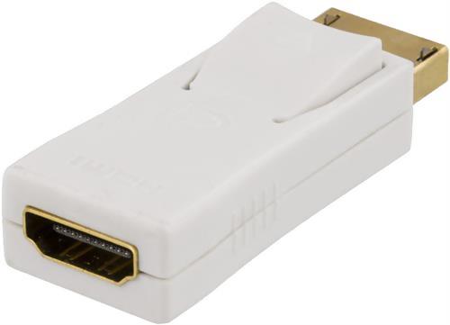 Deltaco DisplayPort till HDMI adapter - Vit