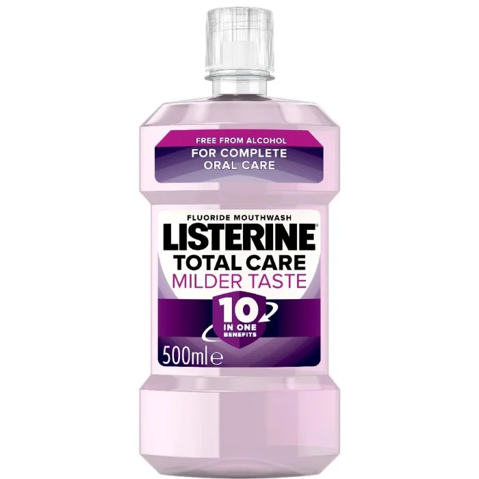 Listerine Milder Taste Mouthwash Total Care 500 ml