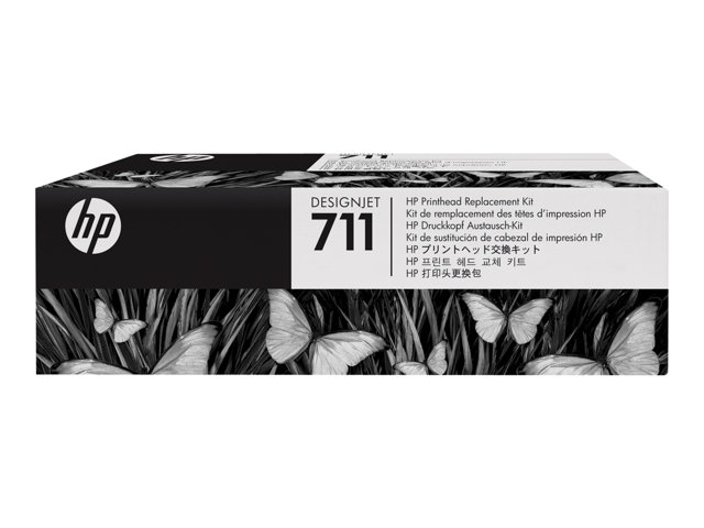 HP 711 - Svart, gul, cyan, magenta - skrivhuvud - för DesignJet T100, T120, T120 ePrinter, T125, T130, T520, T520 ePrinter, T525, T530