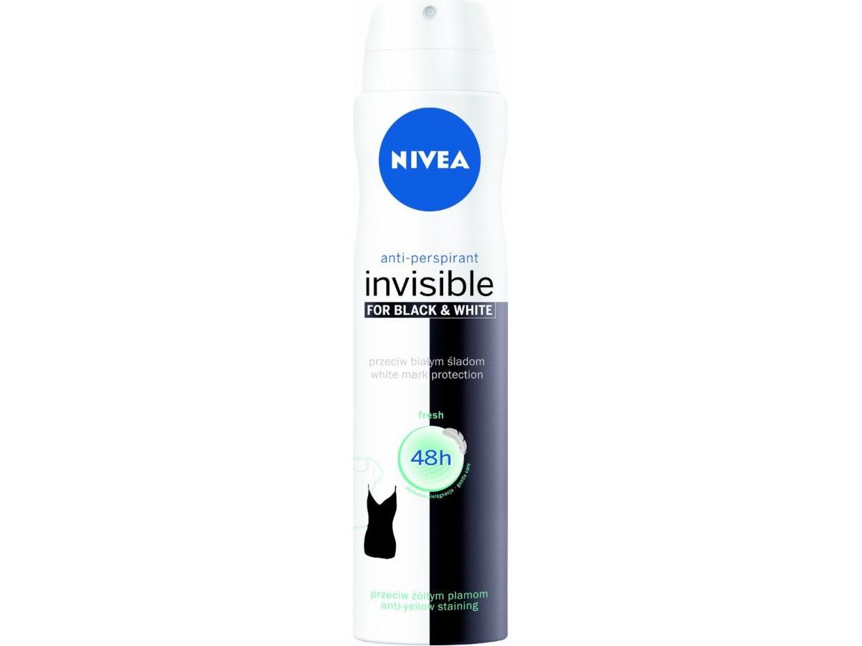 Nivea Black & White Invisible Fresh Antiperspirant Spray 48h 150ml