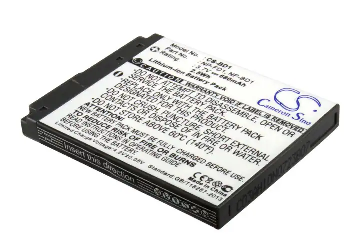 Cameron Sino-batteri NP-BD1 / NP-FD1 till Sony / CS-BD1