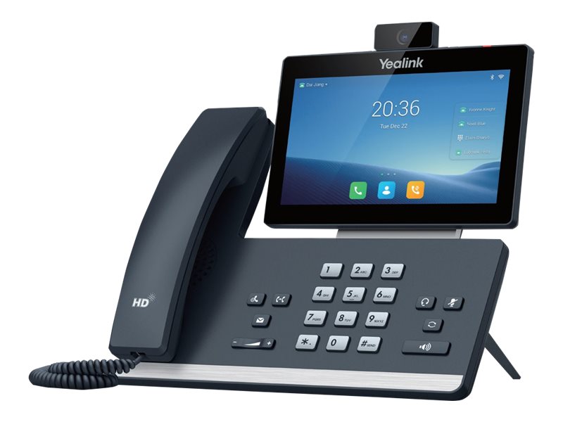 Yealink T58W - VoIP-telefon med nummerpresentation - 10-parter samtalsförmåg - SIP, SIP v2 - 16 rader - klassiskt grå - med Yealink CAM50 kamera