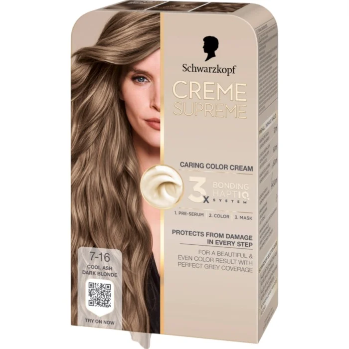 Schwarzkopf Creme Supreme 7-16 Cool Ash Dark Blonde 1 pcs