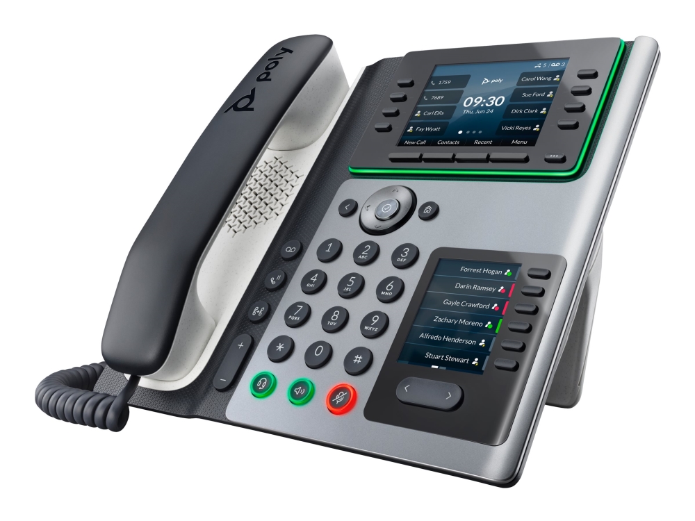 HP Poly Edge E450 - VoIP-telefon med nummerpresentation/samtal väntar - 3-riktad samtalsförmåg - SIP, SDP - midnattsblå, vit