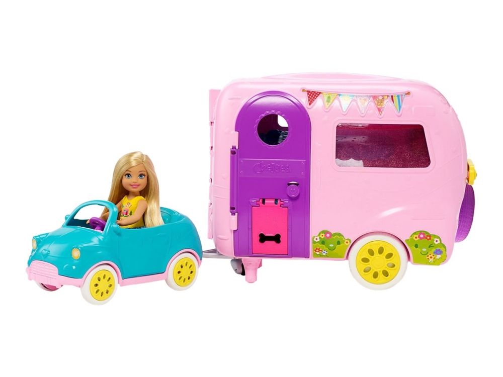 Barbie FXG90 Chelsea Camper lekset med docka