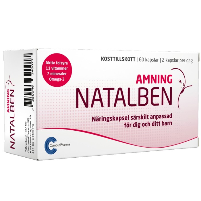 Natalben Multivitamin Amning, 60 st