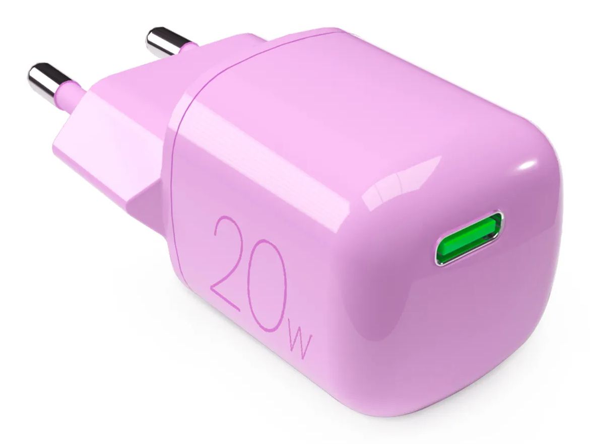 Puro Elektrik Puro 20W GaN USB-C väggladdare - Rosa