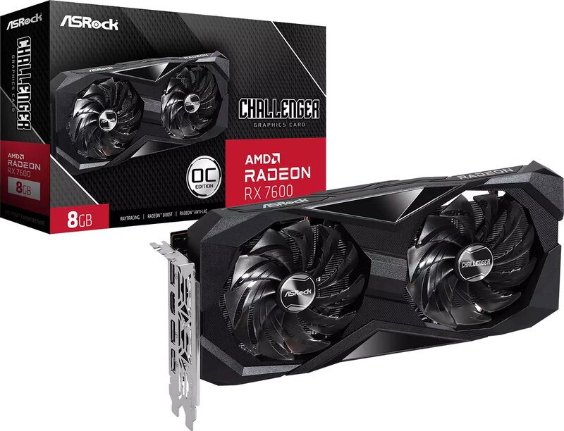 ASRock Challenger Radeon RX 7600 OC 8GB, bild 2