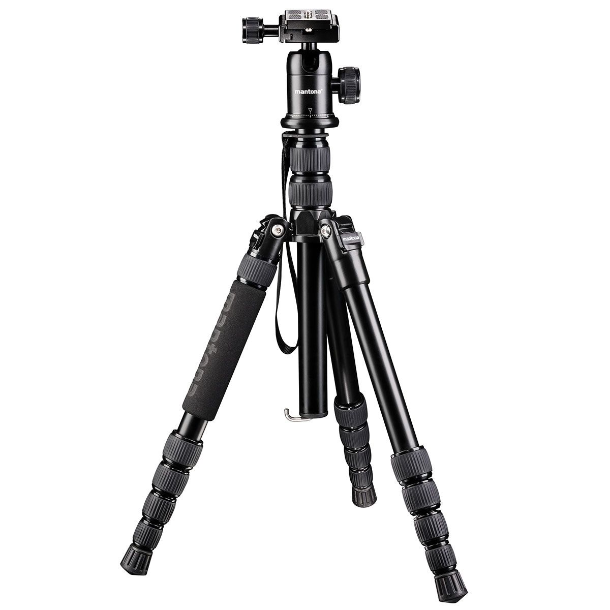 Mantona DSLM Travel, 3 ben, Svart, 143 cm, 1,3 kg
