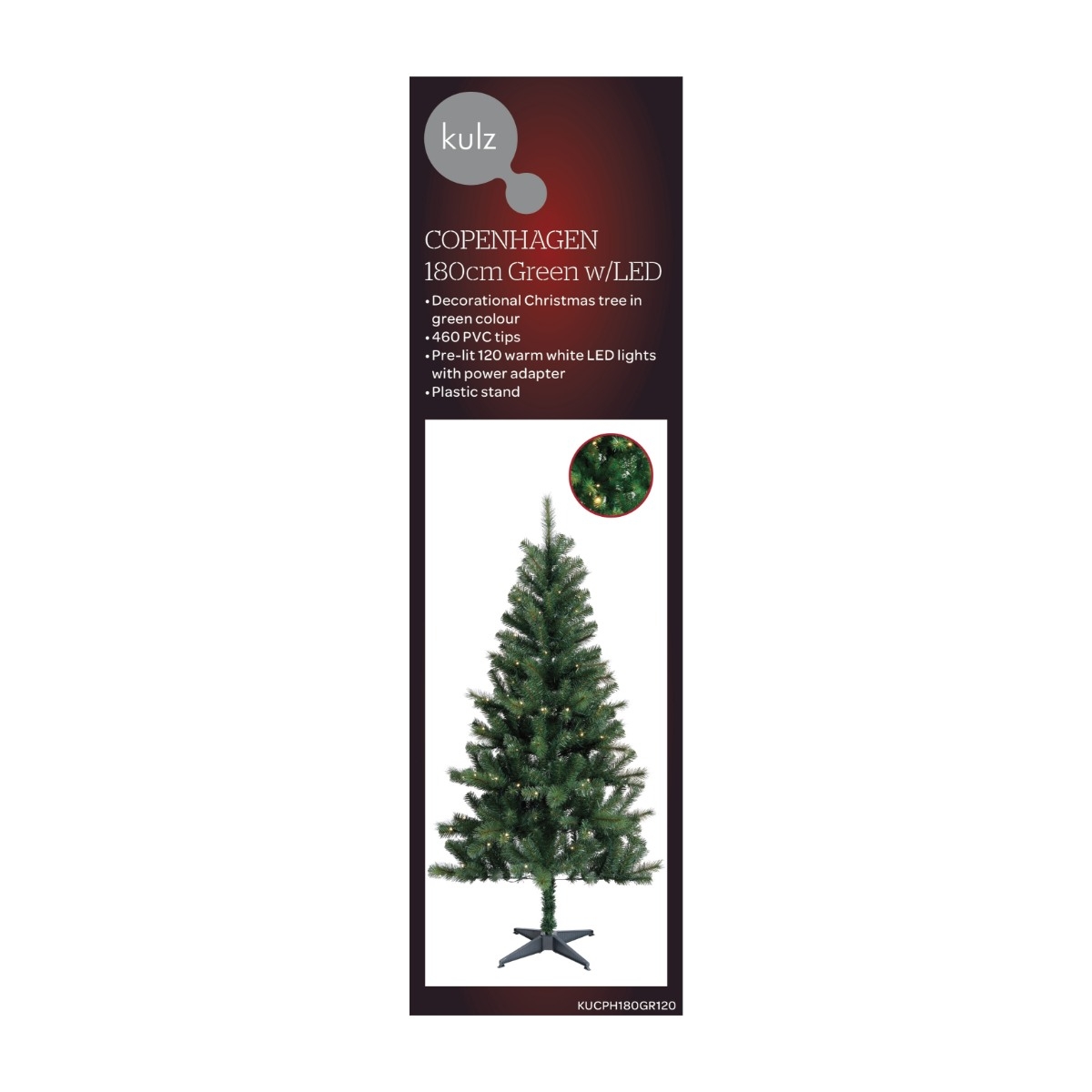 Kulz Copenhagen Julgran 180 cm, 120 LED-lampor