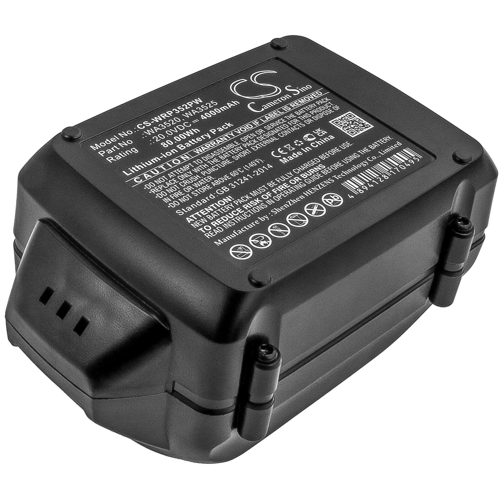 Batteri till Elverktyg för Worx 20V PowerShare, WG545, WG151 m.fl., bild 3