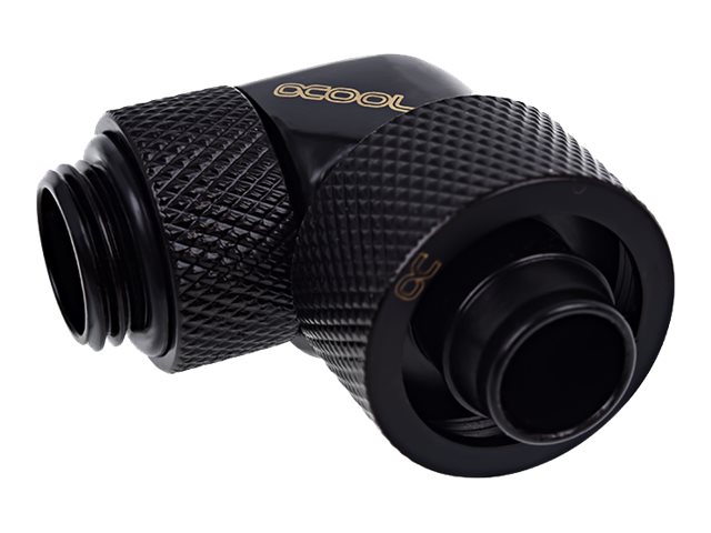 Alphacool Eiszapfen 16/10mm kompressionsanslutning 90° roterbar G1/4 - svart