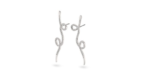 PILGRIM - EBBA Crystal Snake Earrings - Silver-Plated - 4.5 cm, bild 3
