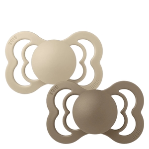 BIBS Pacifier Supreme 2 PACK Silicone Size 2 Vanilla/Dark Oak, bild 4