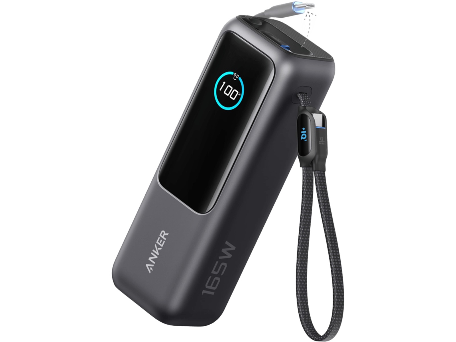 Anker Powerbank 25000 mAh 165W med inbyggda kablar