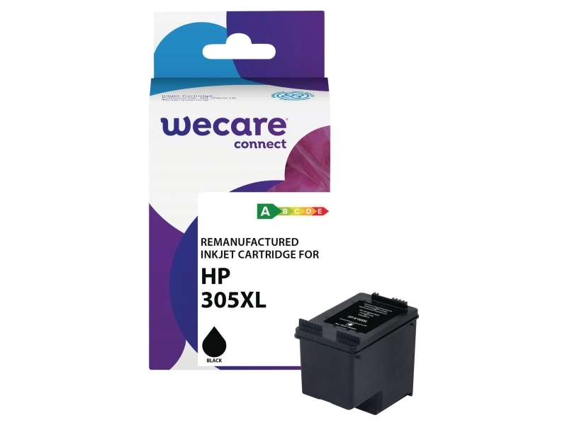 Bläckpatron, Wecare HP 305XL 3YM62AE, kompatibel, 650 sidor, svart