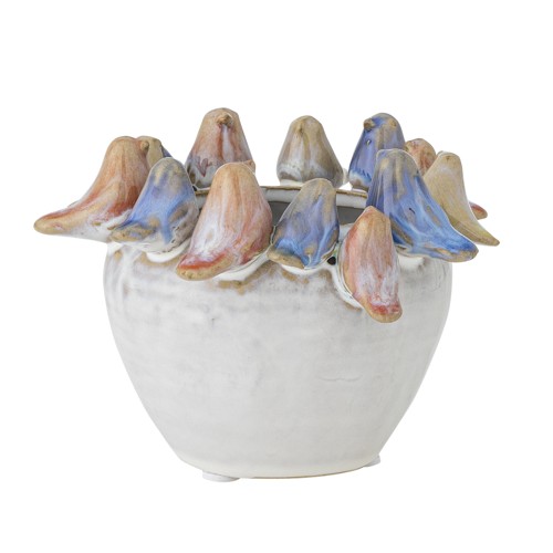 Creative Collection Eanna blomkruka D12,5xH8 cm stengods, flerfärgad