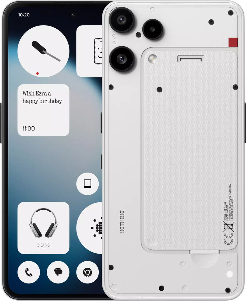 Nothing Phone (3a) Lite 8GB / 128GB - Vit, bild 2