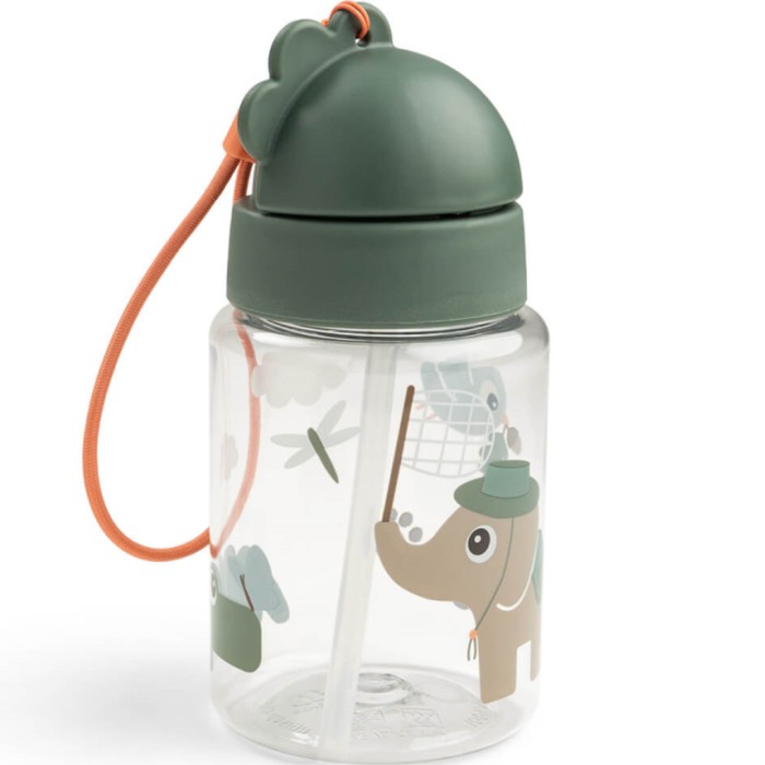 Done by Deer Straw Bottle Tiny Trails Green 280 ml