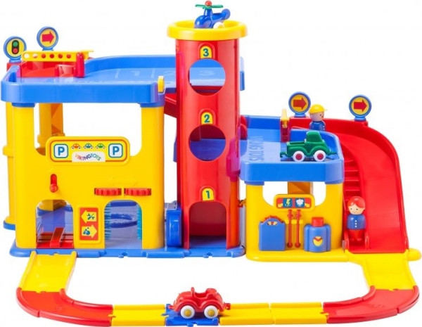Viking Toys Viking City Garage – parkering 2-plan med trappor