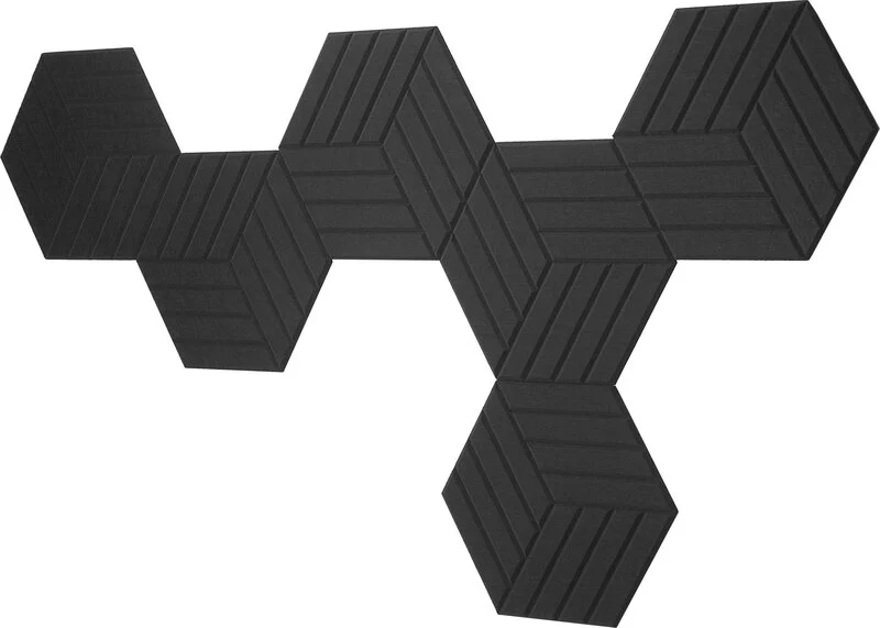 SoundShield Ljudabsorberande Väggpaneler 6-pack 330x355x8mm Hexagon Polyesterfiber, bild 2