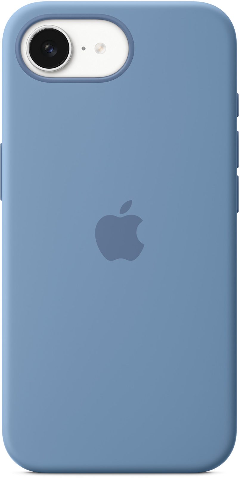 Apple iPhone 16e silikonskal, blå, bild 3