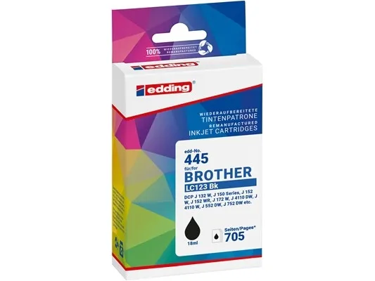 Edding EDD-445, Svart, 18 ml, 1 styck, 705 sidor, Enpack