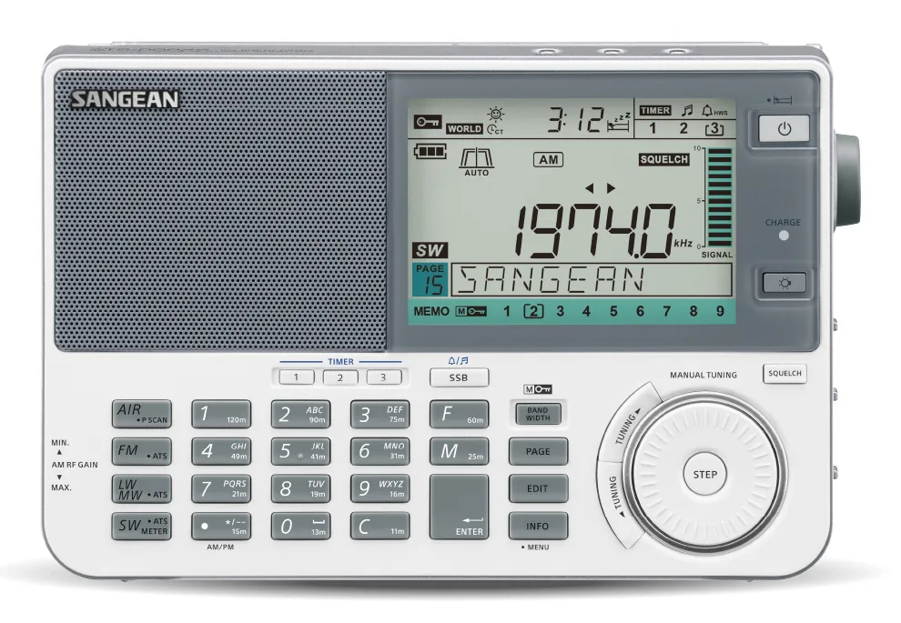 Sangean ATS-909 X2 världsradio AM/FM/LW/SW, vit