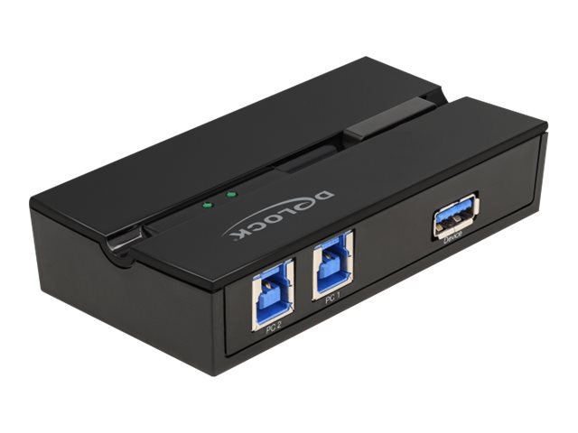 Delock - USB-växel - 2 x USB 3.1 Gen 1 - väggmonterbar, bordsmonterbar
