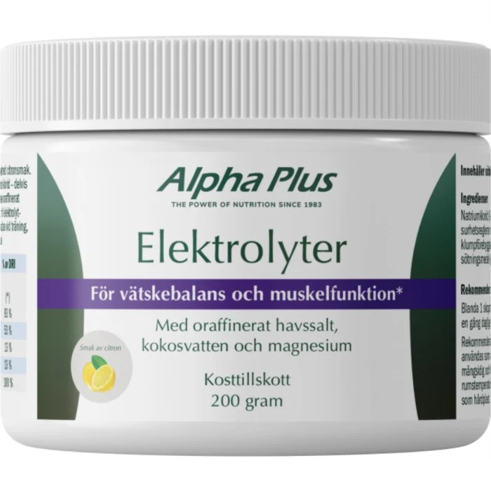 Alpha Plus Elektrolyter citronsmak 200 g