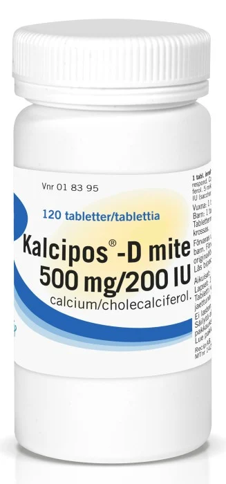 Kalcipos-D mite, filmdragerad tablett 500mg/200 IE 120 st