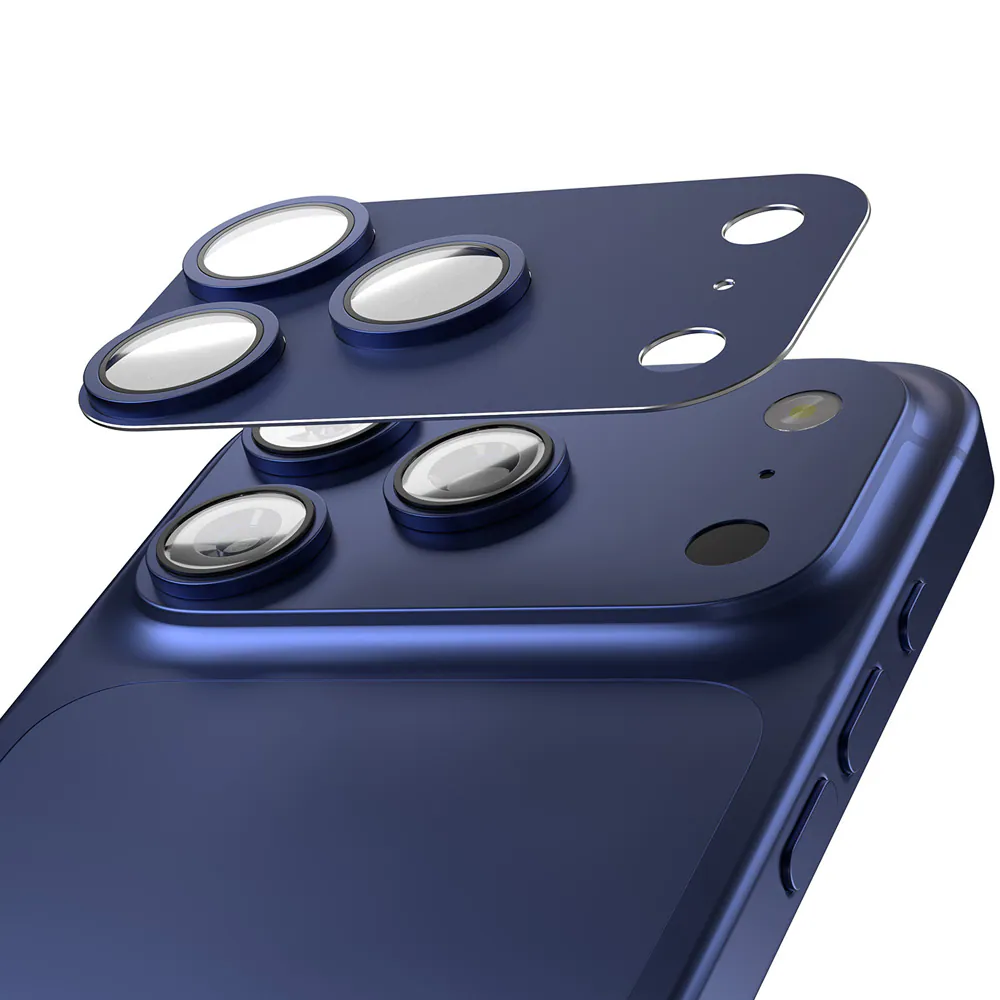 Etteri kameraskydd till iPhone 17 Pro Max - Blå / kameralinsskydd aluminium / linsskydd 9H glas