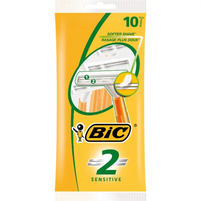 BIC 2 Sensitive rakhyvlar 10 st