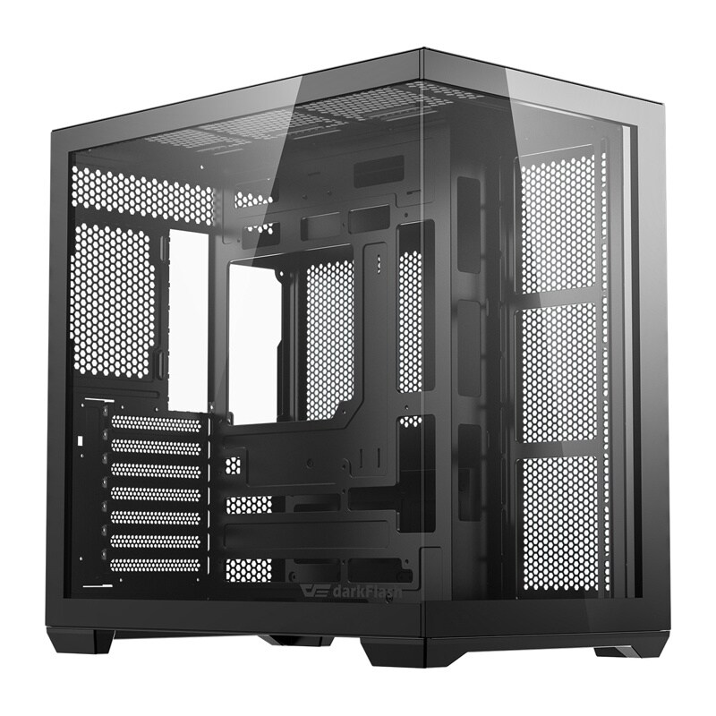 Darkflash C280 Computer Case + 7 Fans - Chassi - Svart, bild 4