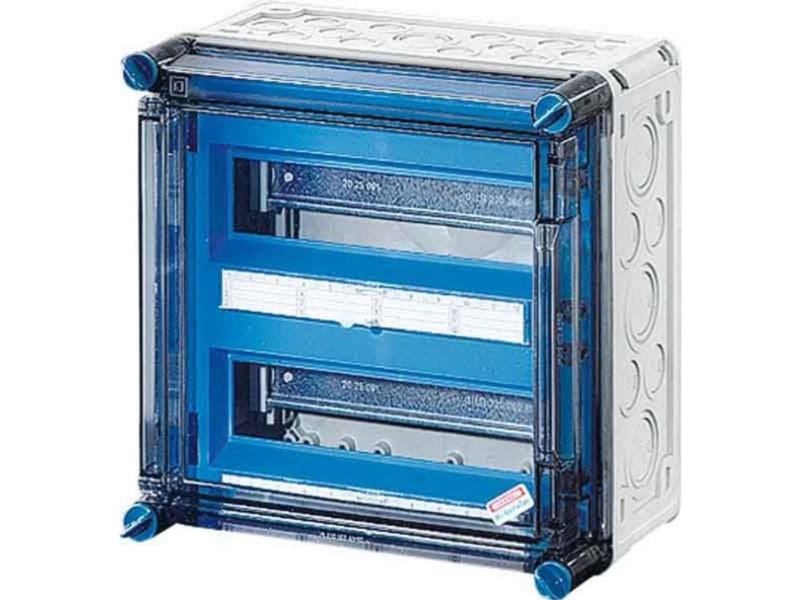 Hensel 4012591656029 Mi 1220 Liten fördelningscentral Utanpåliggande montering Antal avdelningar = 24 Antal rader = 2