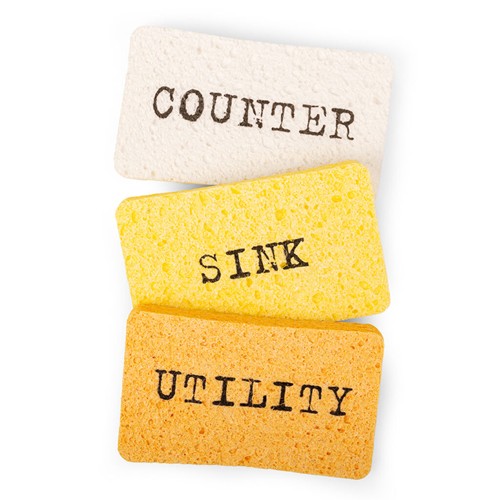 Kikkerland - Counter Intelligence Pop-Up Sponges - (wet)