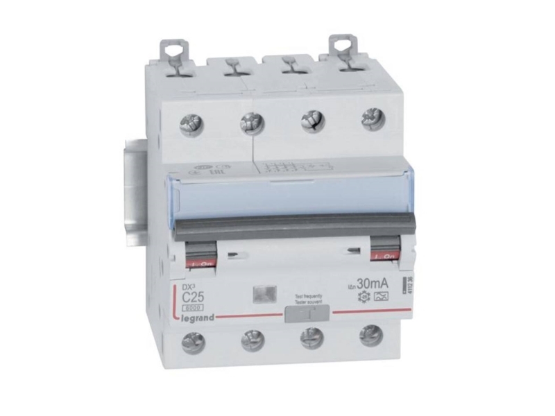 Kombinationsbrytare DX3 Automatsäkring/HPFI C 25A 30mA 4P 6/10kA typ A