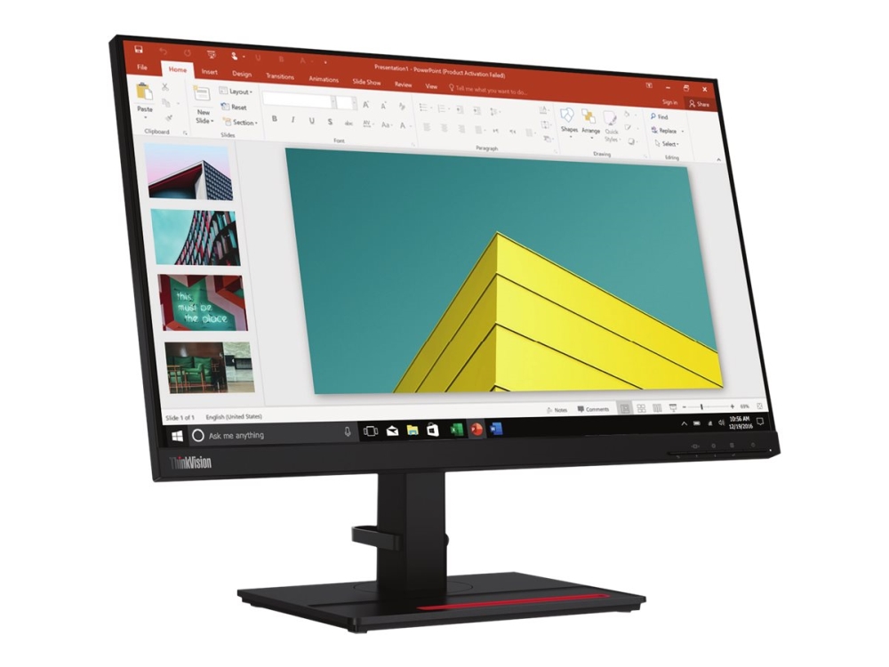 Lenovo ThinkVision P24q-20 - LED-skärm - 23.8 - 2560 x 1440 WQHD @ 60 Hz - IPS - 300 cd/m² - 1000:1 - 4 ms - HDMI, DisplayPort - korpsvart