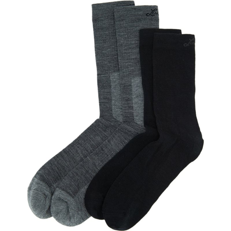 Lundhags Merino Trekking Sock Combo Mid Light Grey Melange/Black - 43-45
