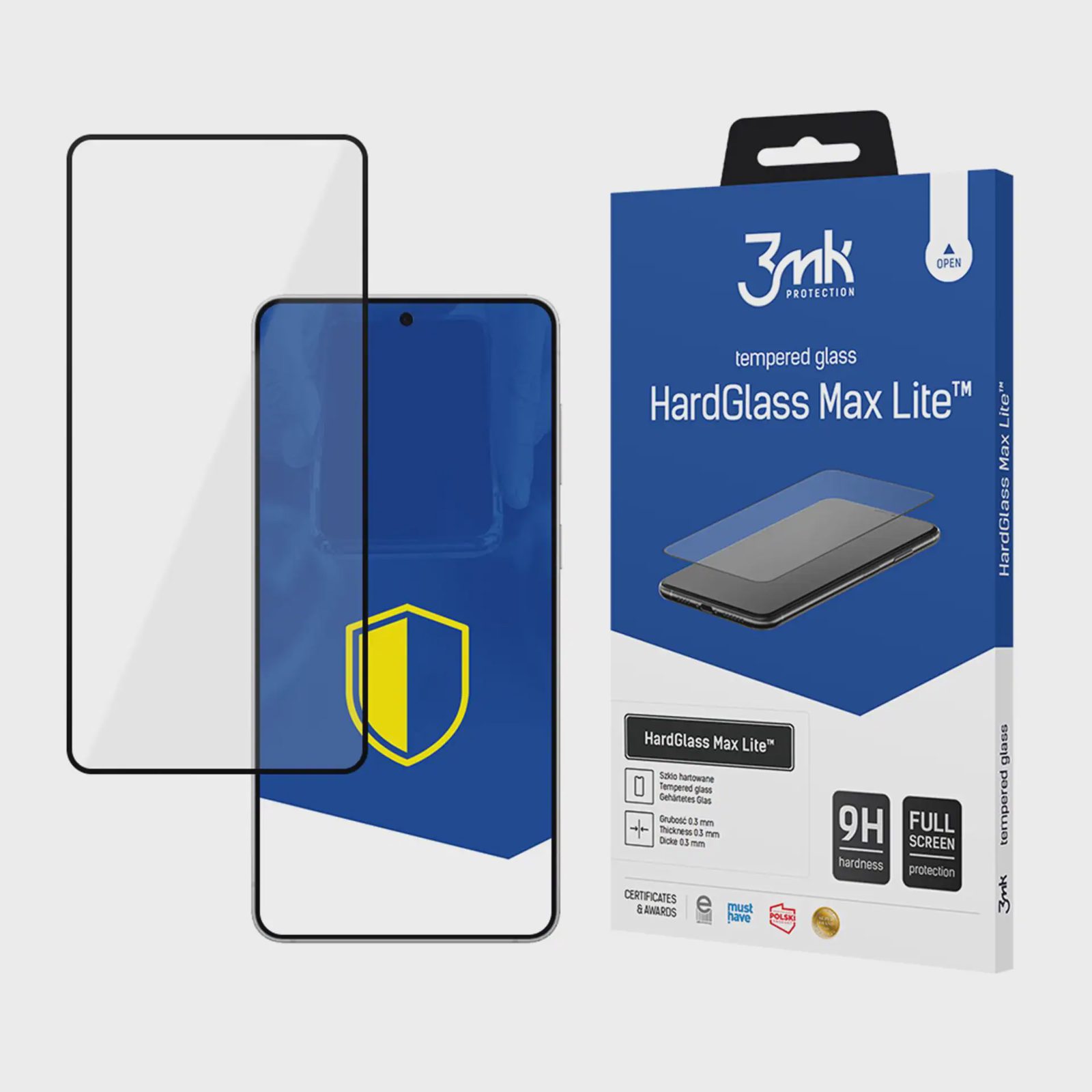 3mk HardGlass Max Lite – härdat glas i svart för Samsung Galaxy S25 Edge