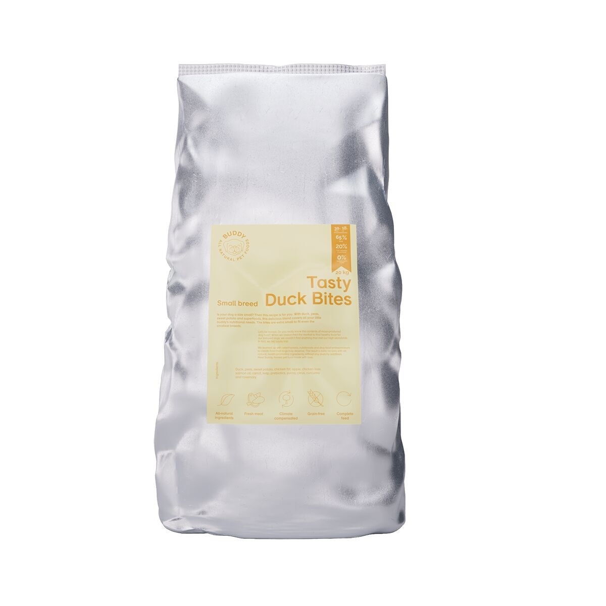 Buddy Tasty Duck Bites Torrfoder till Hund 17 kg