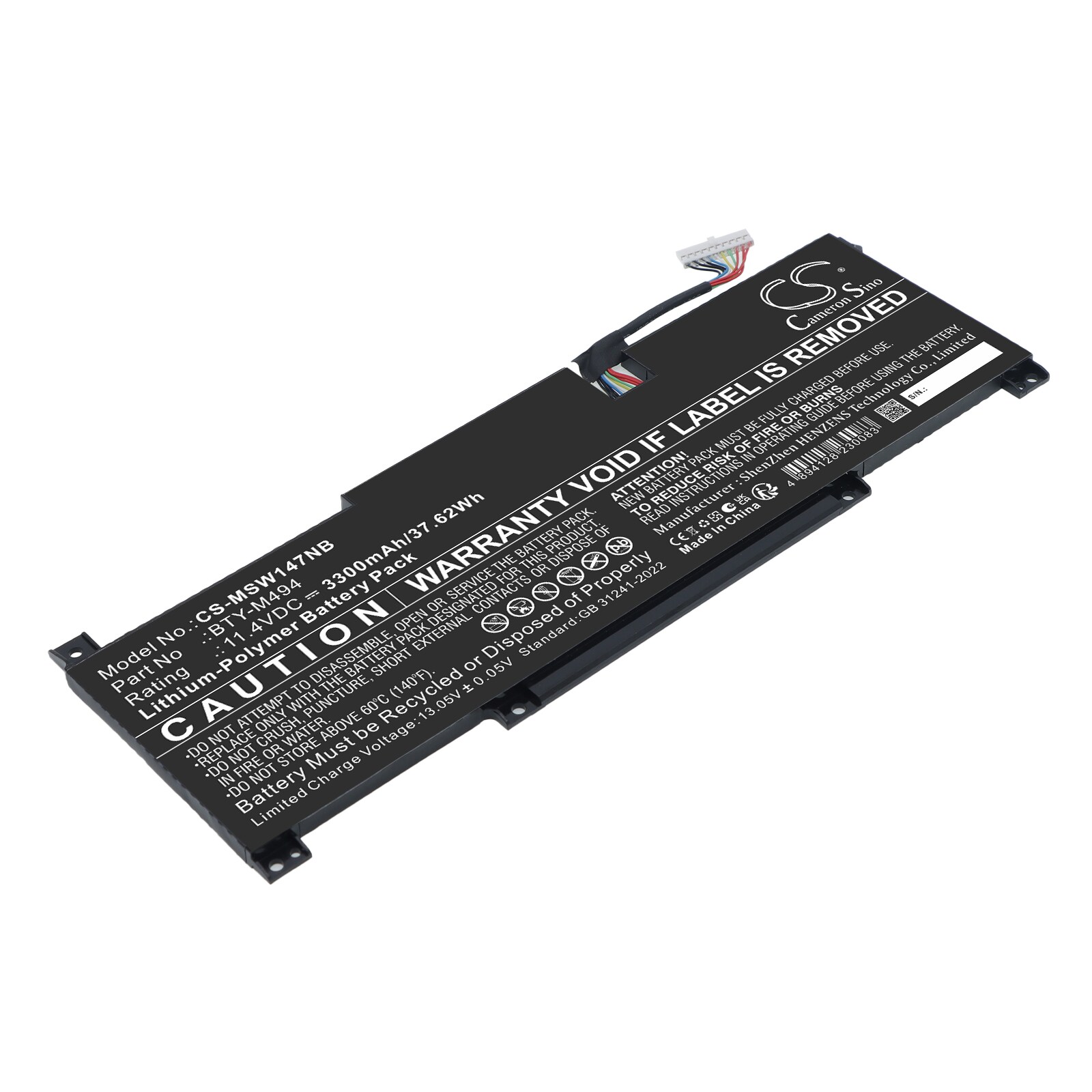 Batteri till Laptop, Bärbar dator för MSI Modern 14 C7M-044XES, Modern 14 C7M-046NL m.fl., bild 3